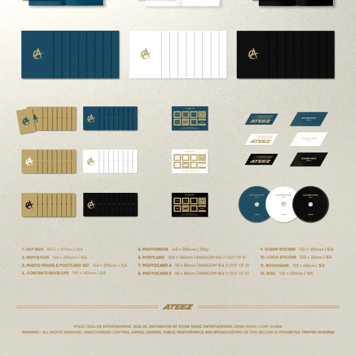 ATEEZ - 10TH MINI ALBUM [GOLDEN HOUR : PART.1] (3 VERSIONS) - Image 6