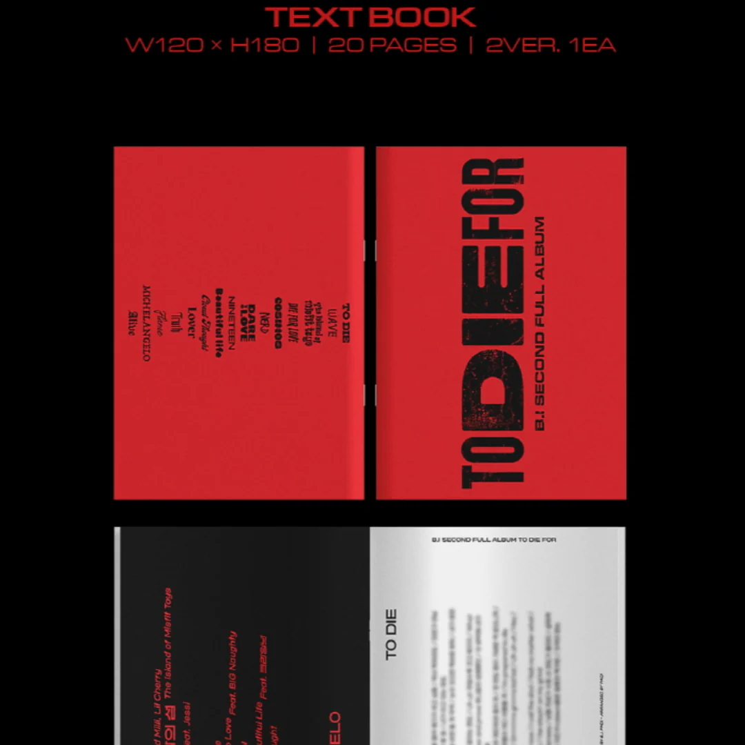 B.I - 2ND FULL ALBUM [TO DIE FOR] (2 VERSIONS) - Image 4