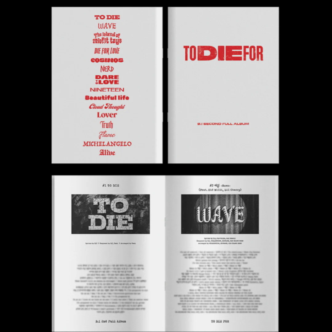 B.I - 2ND FULL ALBUM [TO DIE FOR] (2 VERSIONS) - Image 5