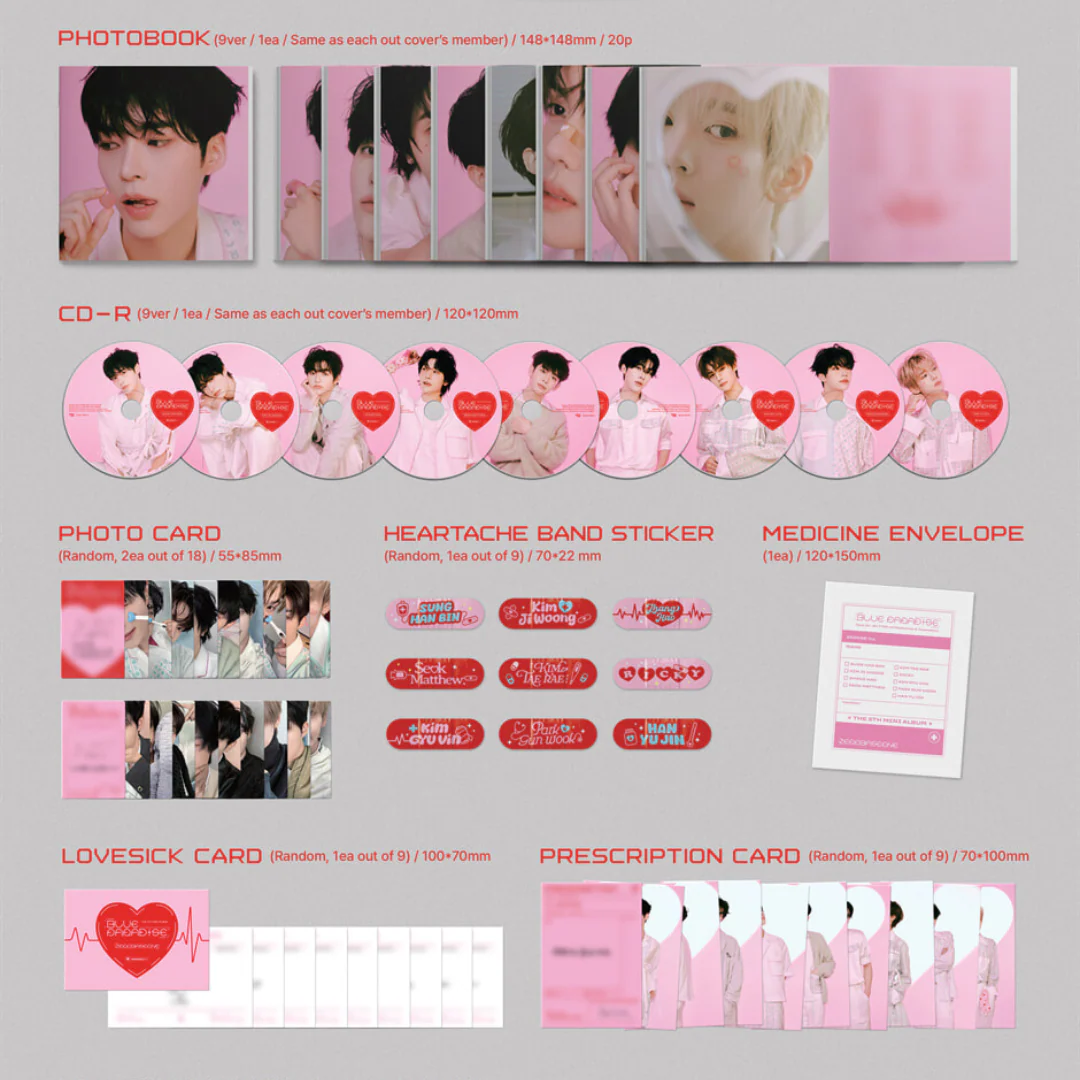 ZEROBASEONE - 5TH MINI ALBUM [BLUE PARADISE] DIGIPACK VER. (9 VERSIONS) - Image 11